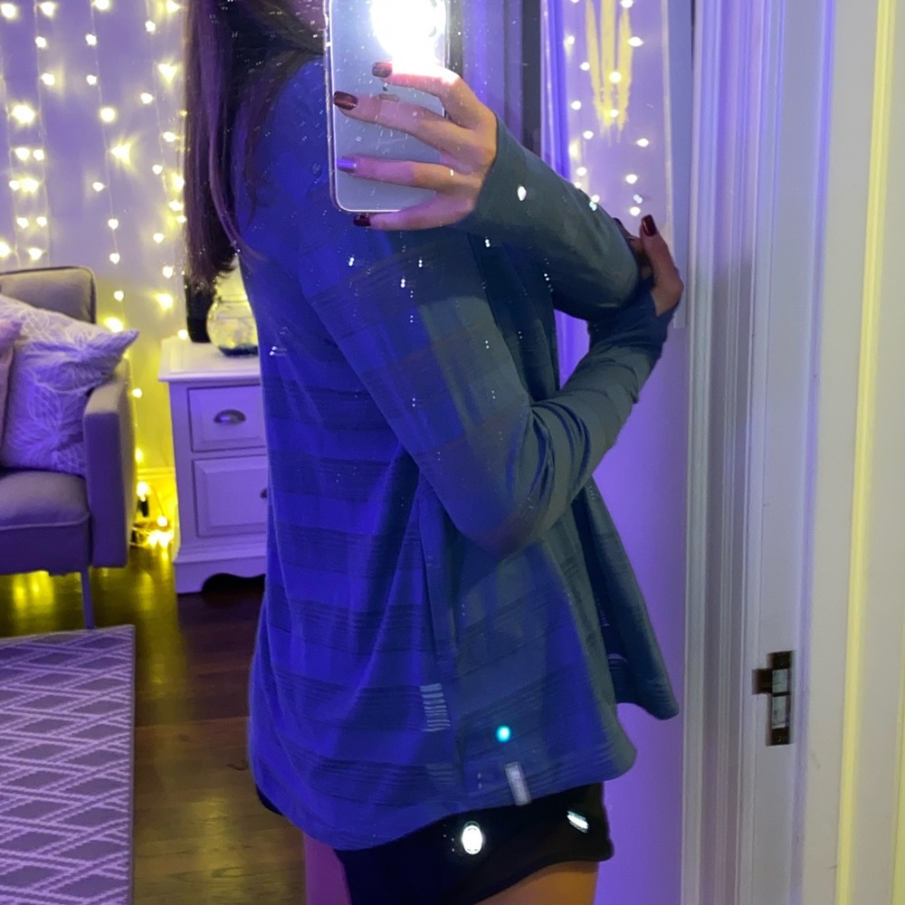 Blue Columbia Striped Athletic Cardigan